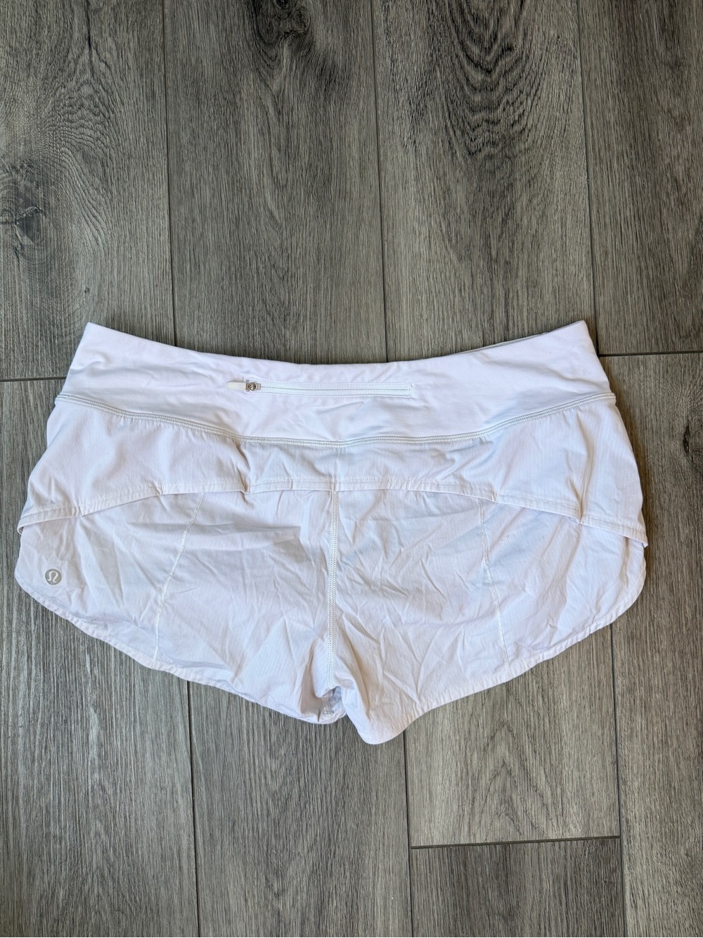 Lululemon White low-rise 2” speed up shorts